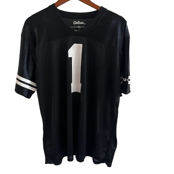 Mens Moisture Wicking Dri-Fit Shirt XL Black White Graphic Print Quick Dry - Picture 1 of 6